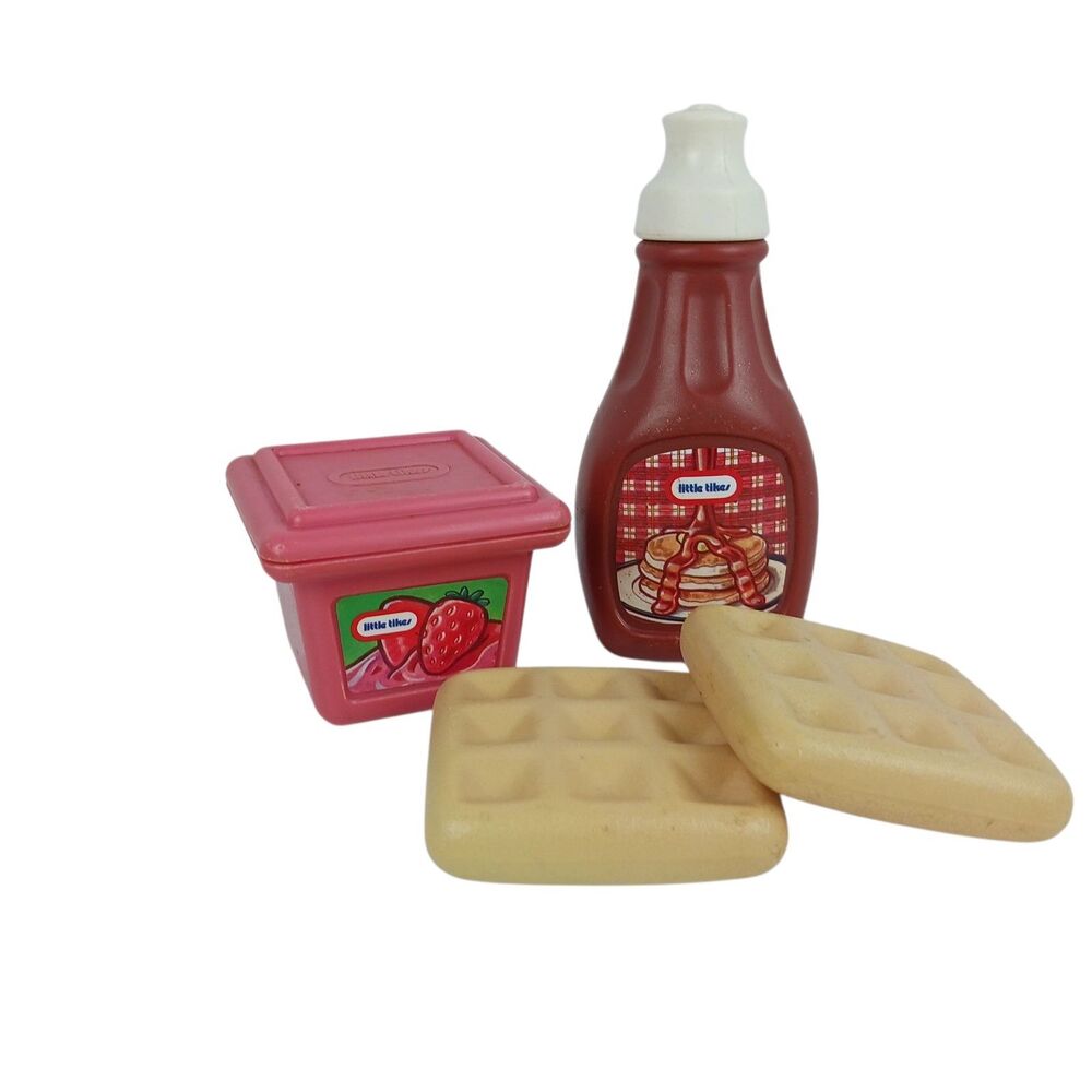 Vintage Little Tikes Pretend Play Breakfast Food Yogurt Waffles & Syrup